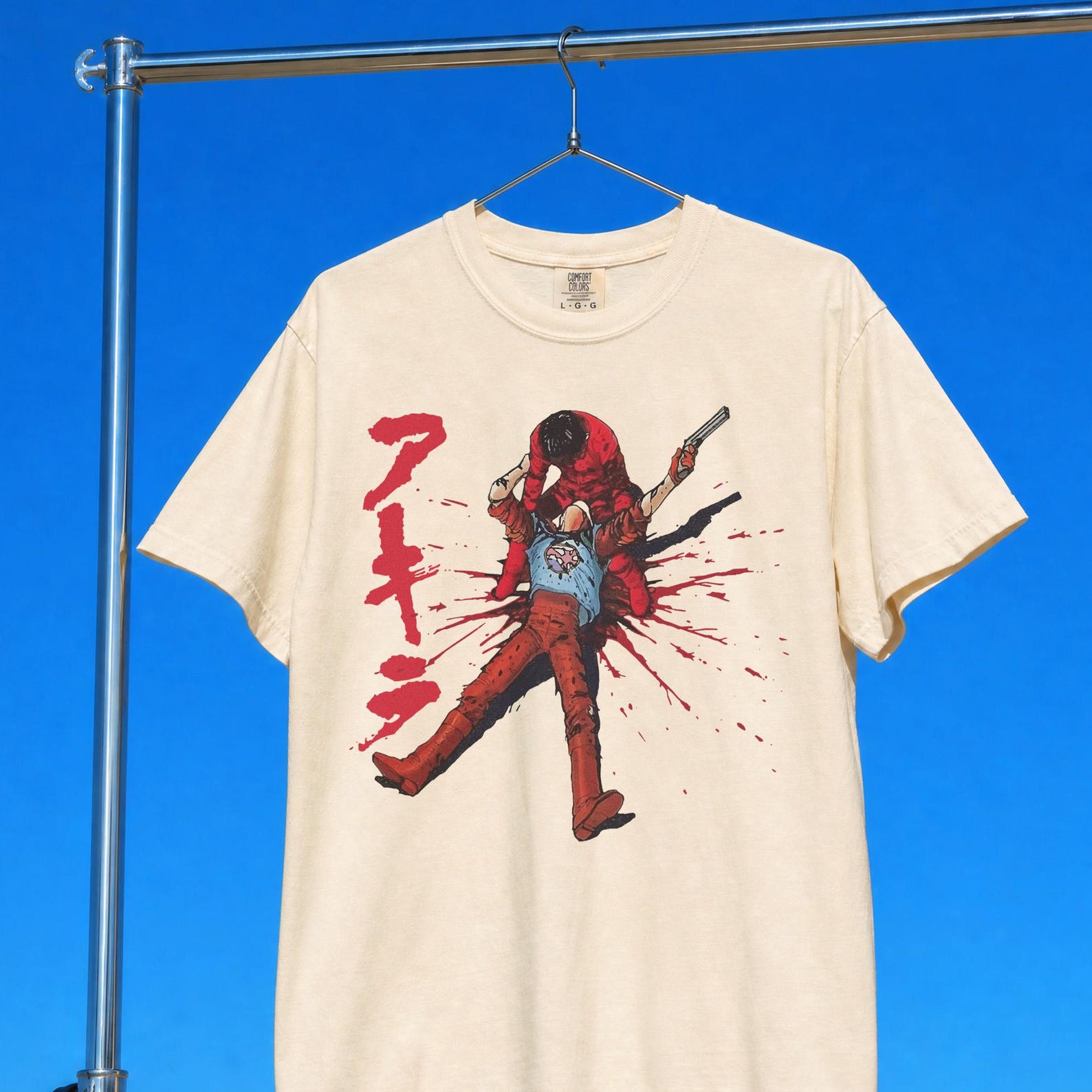 Kaneda & Tetsuo Anime T-Shirt, Retro 80s Manga Akira Inspired Graphic tee M