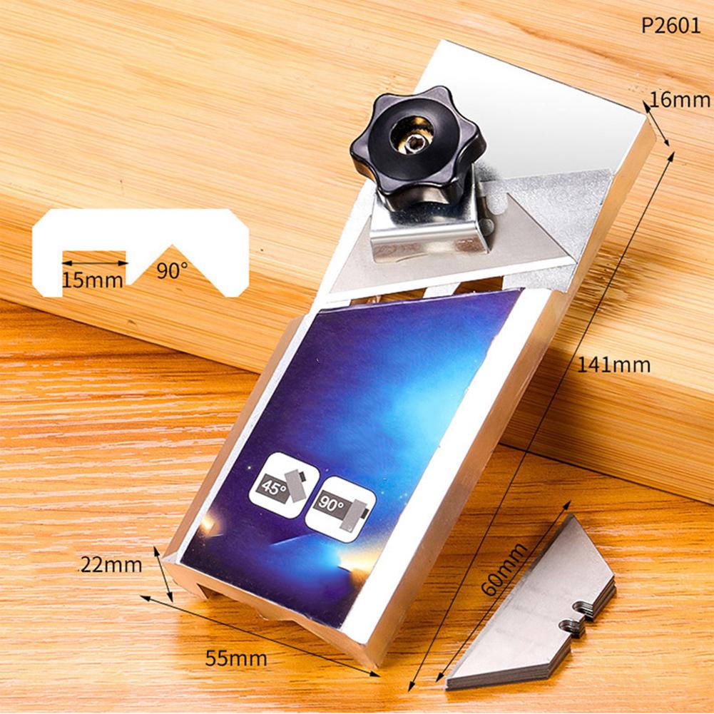 Fazownik do gratowania 45 stopni z 10 ostrzami Narzędzia do obróbki drewna Wodoodporny Dwukanałowy Ręcznie robiony Strug do fazowania