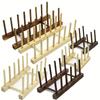 Wooden Dish Drainer Rack Kitchen Dishes Stand Plate Dish Drying Racks Pot Lid Racks Kitchen Organizer Drying Cups Display Shelf