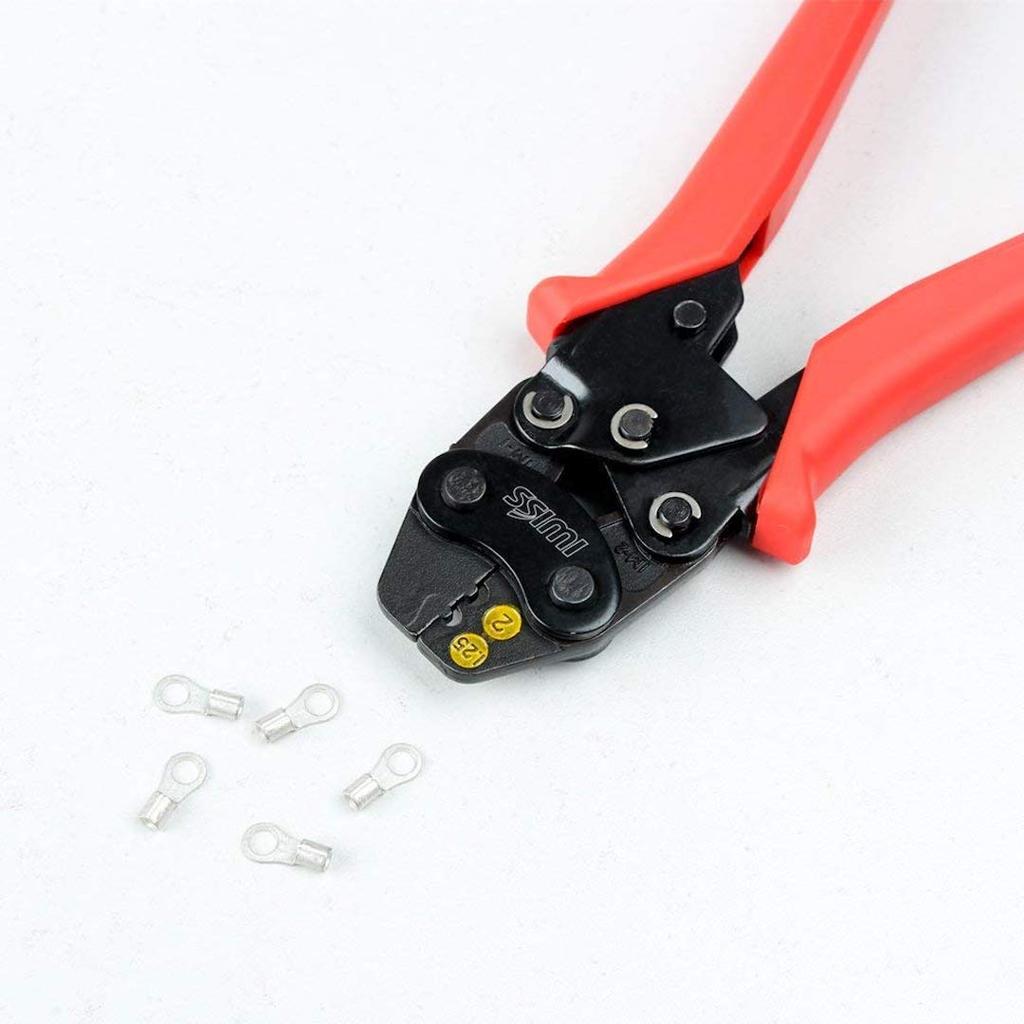 IWISS Mini Crimping Pliers for Crimping Bare Crimp Terminals and Crimp HS-1MA Sleeves, 1.25-2.5mm²