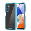 Transparent Blue Three-in-one Mobile Phone Case for Samsung A14 5 Airbags Anti-fall and Four-corner Protection