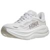 HOKA ONE ONE Bondi 9 Cushioning, Breathable, Supportive Low top Long Distance Running Shoes Women's White Silver Sneakers 1162012-SDSTS