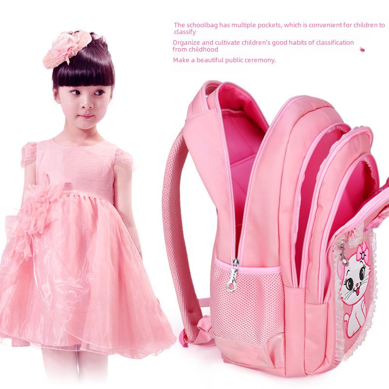 Korean Cute Princess Backpack for Girls, Grades 1-6, Ages 7-12