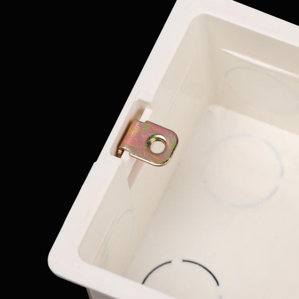 86 * 86 *50mm Home Plastic Flame Retardant Waring Back Box Wall Switch Concealed Bottom Thickened Wall Mount Switch Junction Box