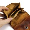 Vintage Vegetable Tanned Cowhide Accordion Card Holder and Simple Driver's License Case