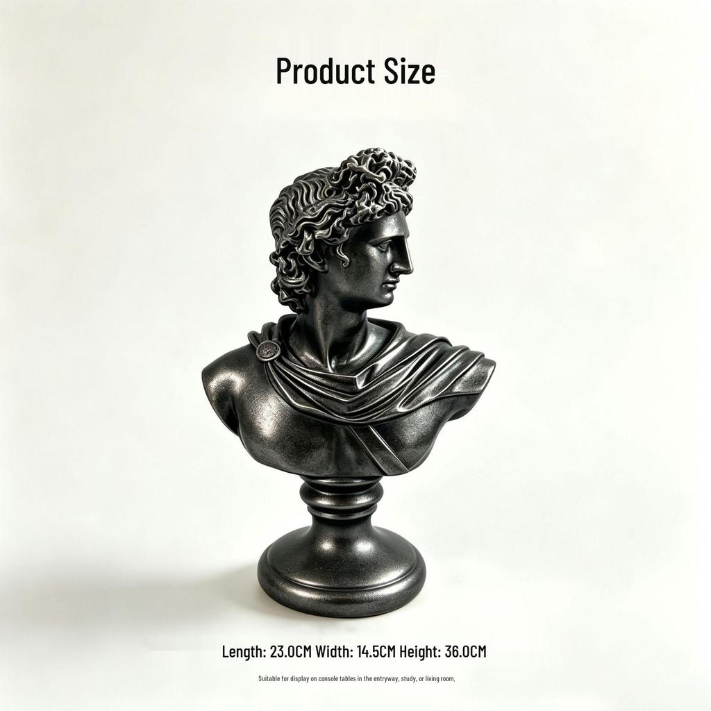 Nordic Style David Resin Portrait Sculpture - Creative Ornament
