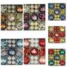 35Pcs Shatterproof Xmas Tree Hanging Balls Bow Christmas Ball Ornaments  Party Decorations