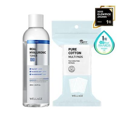 Realus hialurono 100 tonikas 300 ml Specialus (+60 vatos diskelių)