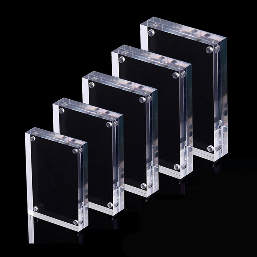 Transparent Acrylic Photo Frame Magnetic Poster Display Stand