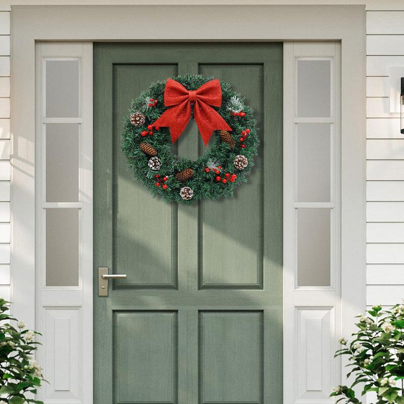 Christmas Wreaths For Front Door Fence Holiday Wreath Charming Christmas Decoration For Farmhouse Window Kitchen Fireplace Wall