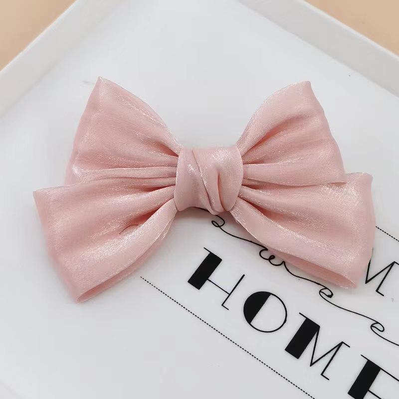 Retro Multi-color Ribbon Bow Hair Clip with Bandana Style