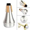 Mute For Trumpet Aluminium Silver Portable Straight Trumpets Mute For Jazz Instrument Practice Beginner