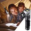 Powerful LED Flashlight Rechargeable Dual-Source Light Aluminum Alloy Adjustable Corner Outdoor Work Light with Tail Magnet