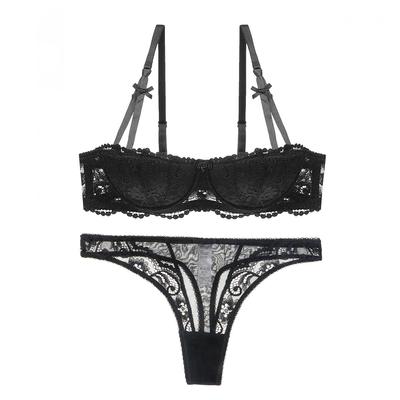 Set di biancheria intima da donna con reggiseno e perizoma da 2 pezzi