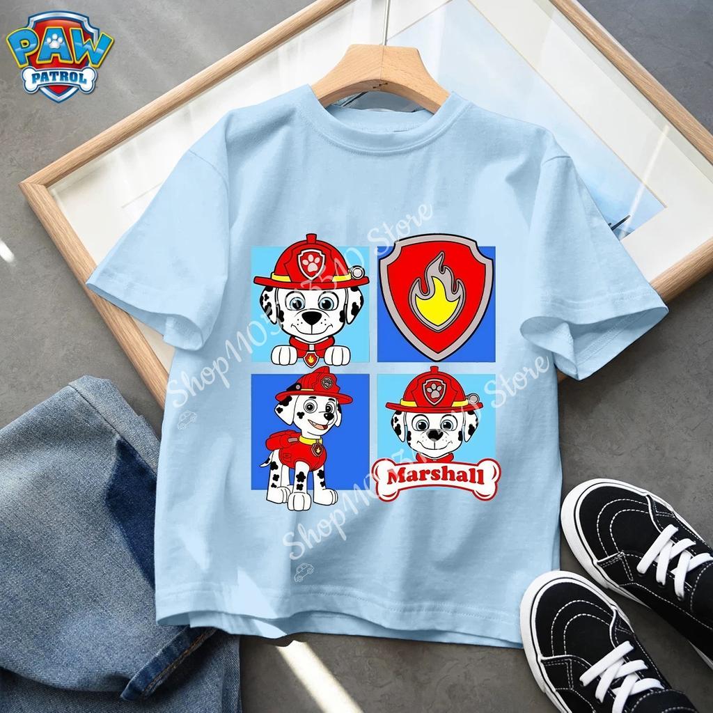 Paw Patrol Chase Boys T Shirt Puppy Dog Happy Birthday Numbers Children Girls T-shirts Summer Tops Clothes Kids Party Gift New