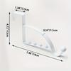 1PC Door Rear Hook Clothes Coat Hat Towel Hanger Door Back Wall Mounted Hooks Cabinet Wardrobe Metal Clothes Hat Home Storage