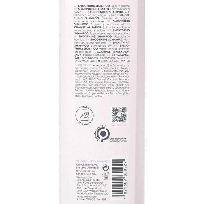 KERASILK Smoothing Shampoo Intensively Nourishes Tames Frizz & Smooths Strands For Coarse, Frizzy, Unruly Hair Improves Manageabi