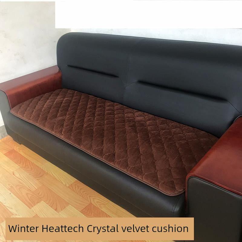 

Зимняя Толстая Плюшевая Термоподушка Офисная Подушка для Дивана Высококачественная Кожаная Ткань Чехол для Комбинированного Дивана для Гостиной Brown large Embroider Crystal Velvet 50*50cm