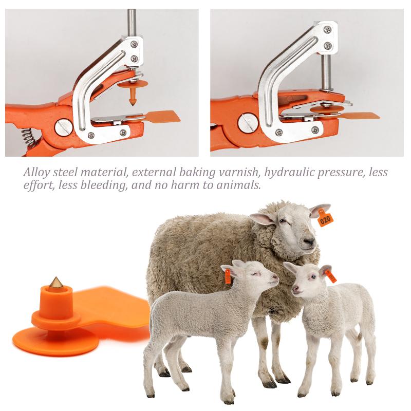 1Pz Pinze per Marchi Auricolari Bovina Capra Pinza Idraulica Verticale Dispositivo di Controllo Animale Bovina Animale Auricolare Applicatore Perforatore