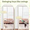 Interactive Cat Feather Toy Indoor Cat Teaser Stick with 2 Wand 11 Feather Toy Suction Cup and 2 Type Of Door Hanging Cat String