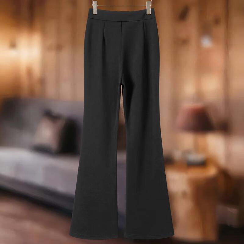 Women's High-Waisted Slim Fit Micro-Flared Pants