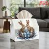 2D Flat 1pc, Tissue Box. Rabbit Egg Nest Pattern Napkin Paper Dispenser, Reusable, Daily Desktop Tissue Storage Box, Suitable for Kitchen Living Room