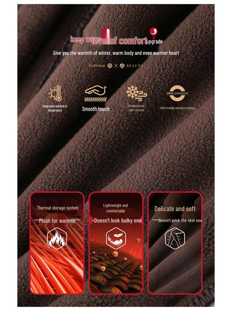 2024 Winter High-Waist Slimming Fleece-Lined Flare Mom Pants