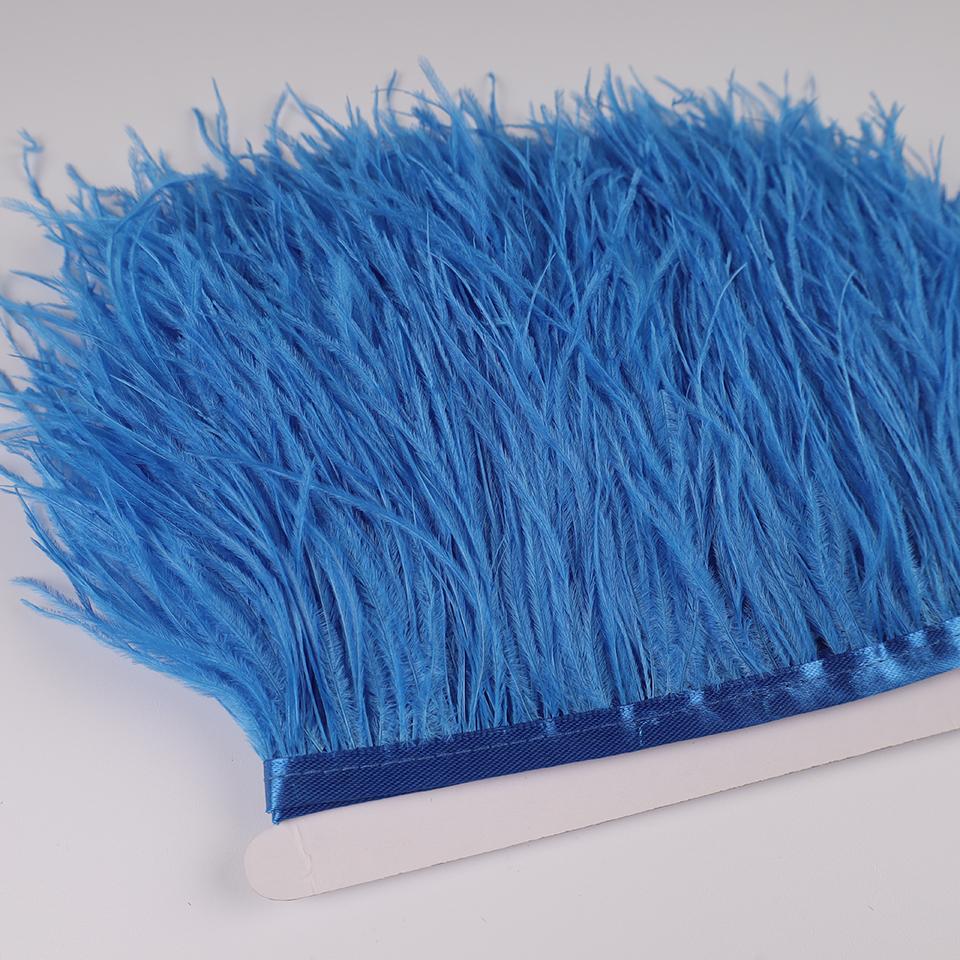 Ostrich Feathers Trim 13-18 CM Plumes on Ribbon Selvage For DIY Wedding Sewing in Dress Decoration Crafts Accessories Wholesale