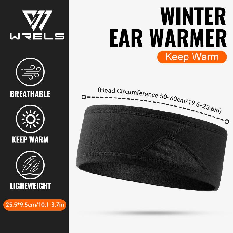 WRELS Windproof Anti-Slip Sports Headband Sweat Absorbing Headband Unisex Elastic Outdoor Running Gym Fitness Yoga Hair Bands чёрный