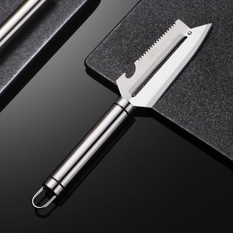 304 Stainless Steel Peelers Vegetable Fruit Slicers Kitchen Gadget Sugar Cane Cutter Bottle Opener Multifunctional Home Tools