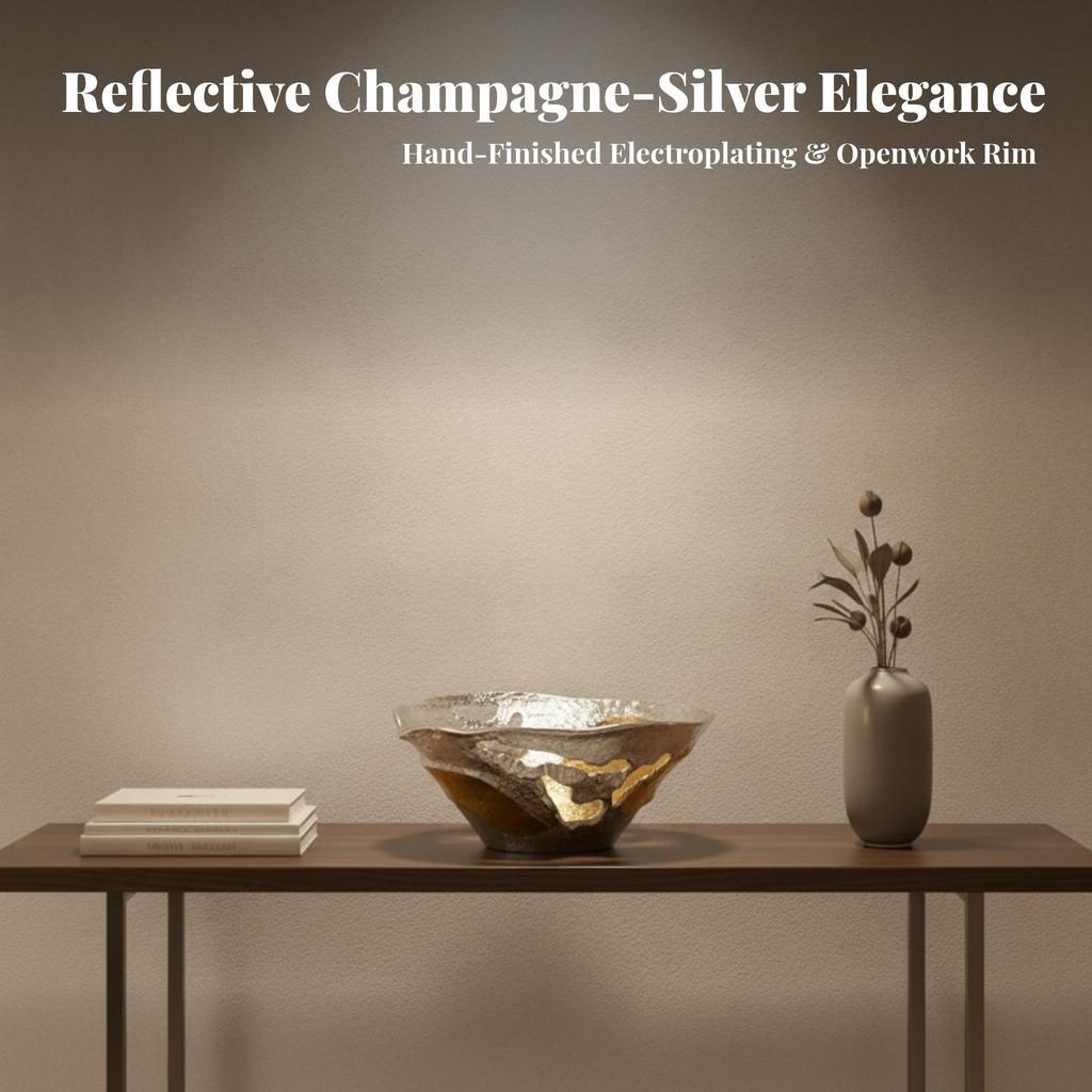 Aluminum Decorative Bowl Ornamental for Entryway Decor