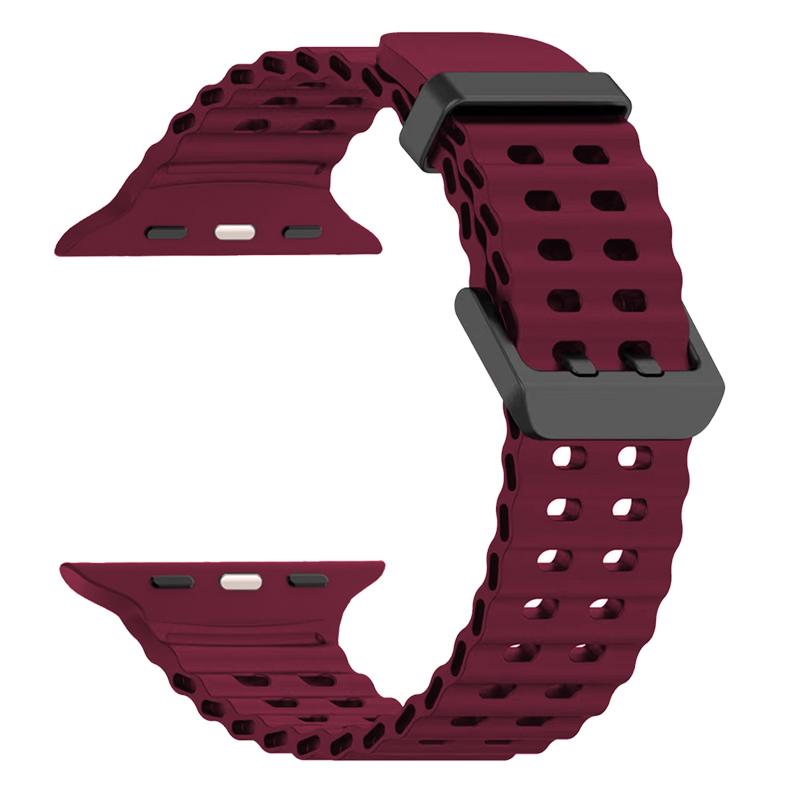 Silicone Strap for Apple Watch Ultra 2 49mm 45mm 44mm 42mm Sport Band for IWatch Series 9 8 7 6 SE 5 4 3 2 Correa