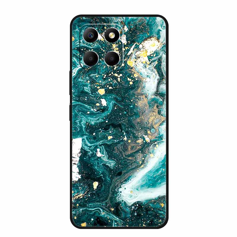 Etui For Honor X6a Zwierzęta TPU Silikon Miękki Tylny Pokrowiec na Telefon dla Huawei Honor X6a HonorX6A 2023 Ochronny Wilk Czarny Fajny Capa