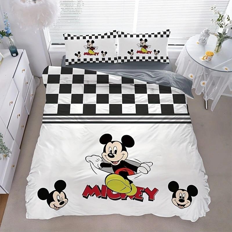 Bedding Three-Piece Set, Digital Printing Mickey Cartoon Series Double-Sided Printing Three-Piece Set