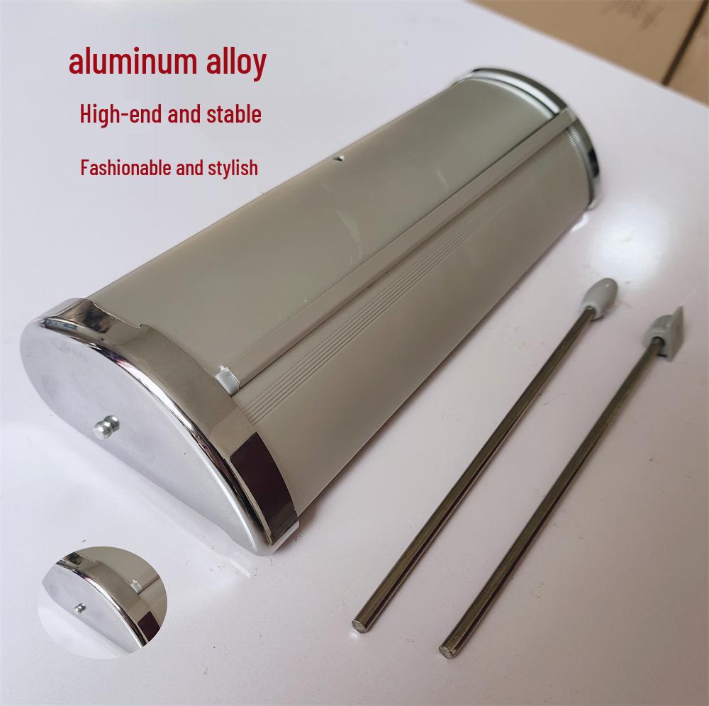 Desktop Mini X-Banner Poster Stand: Foldable Roll-Up Display Holder for Advertising