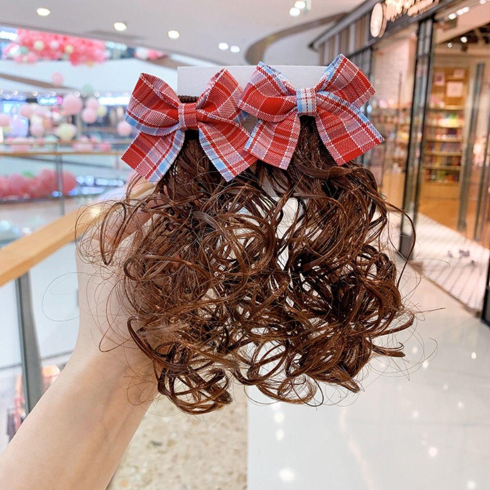 Hair Extension Party Girls Bowknot Hairclip Children's Bow Wig Baby Wig Hairpin Hair Accessories