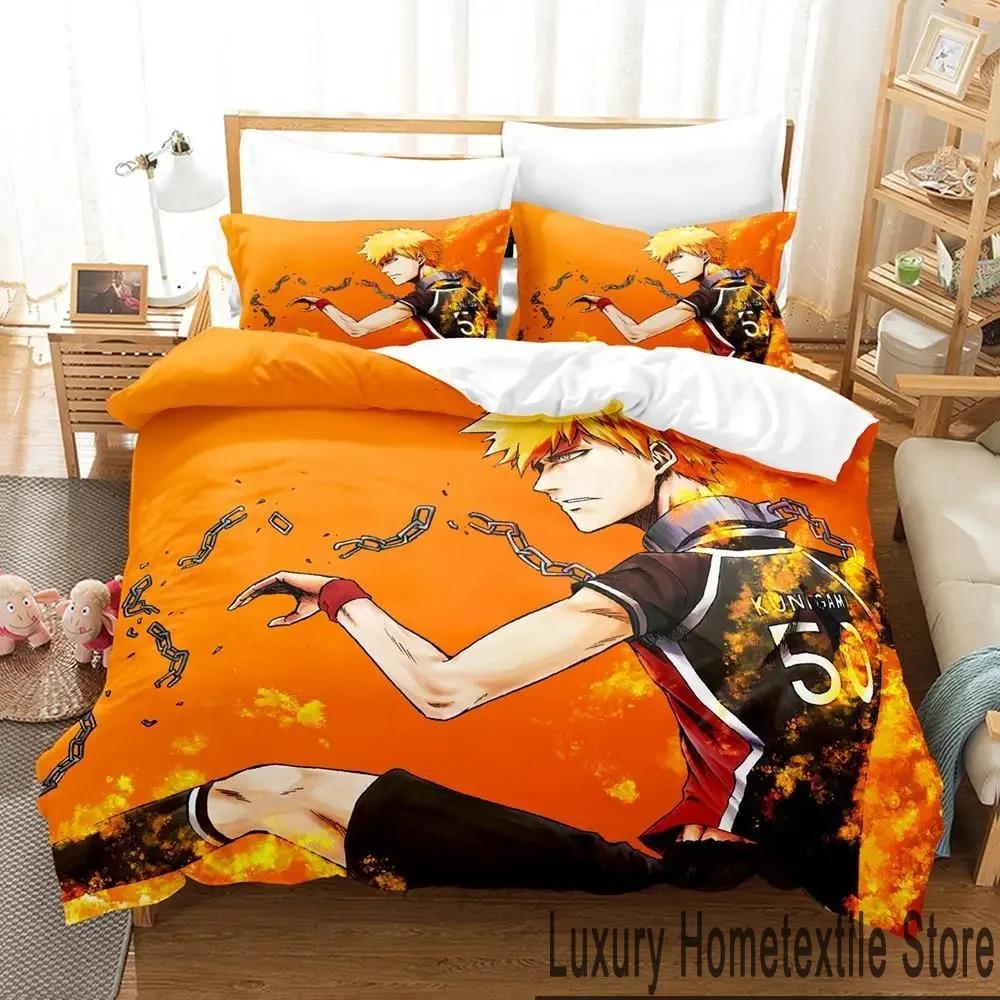 3D Print Anime Blue Lock Bedding Set Twin Queen King Size Duvet Cover Pillowcase for Boys Girls Adult Home Textile