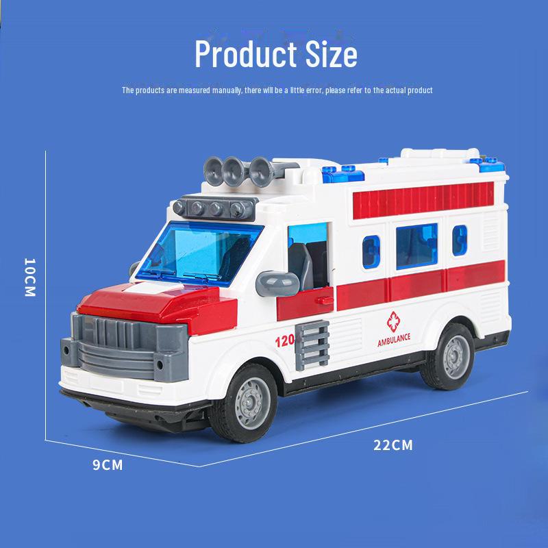 Rechargeable Wireless Remote Control Ambulance Toy with Light and Sound Effects - Perfect Birthday Gift for Boys