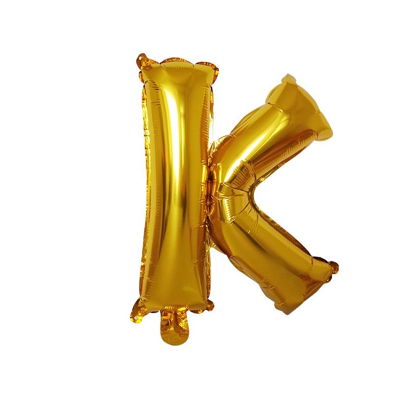 50pcs Letter Balloon Aluminum Foil 50 Cm Bright Gold Silver Aluminum Film Letter Balloon