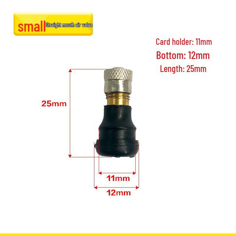 

10-Inch Electric Scooter Self-Balancing Vacuum Tire Valve Stem (70/65-6.5) - Straight & Bent Mouth
