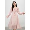 Qiushui Yiren Retro Ruffle Chiffon Dress