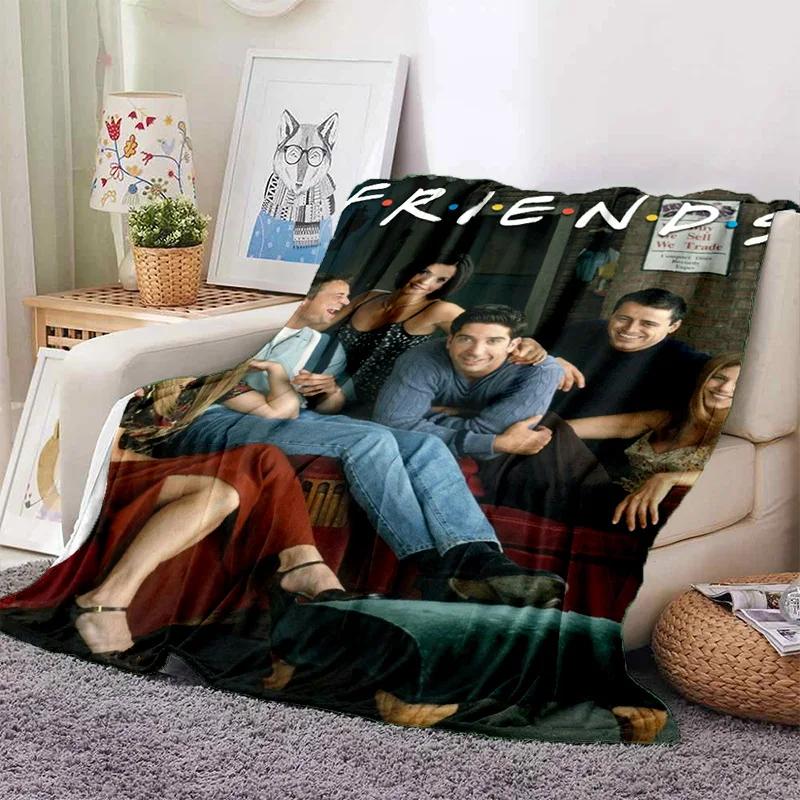 Cozy F-Friends Comedy Movie Characters Flannel Blanket for Beds Room Decoration Picnic - Customizable Gift Blanket