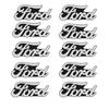 10Pcs Aluminum Car Audio Emblem Sticker Speaker Decoration For Ford ST Line Focus Mustang Fiesta Puma Ranger Kuga MK7 MAX F150