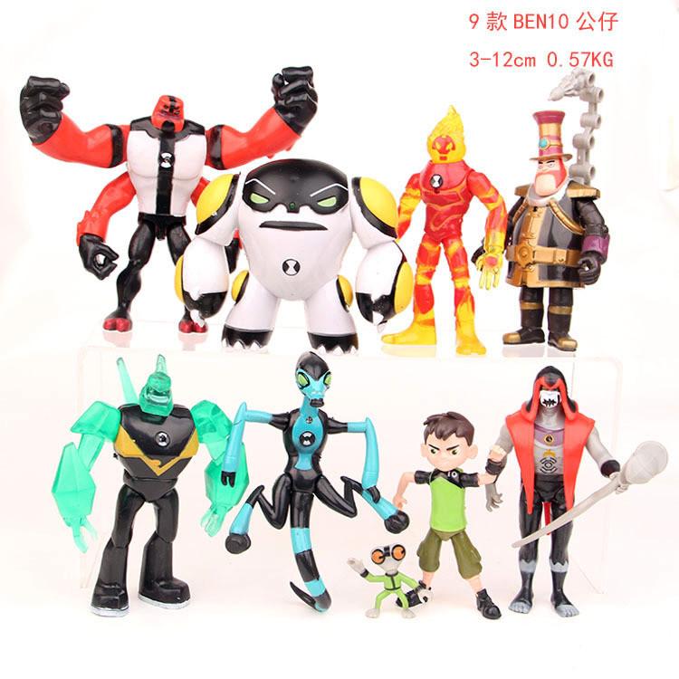 Exciting Action Ben10 Figure Collection Of 9 Colorful Pvc Models Perfect Play For