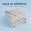 INS Skin-Friendly Washable Cotton Summer Quilt - Brushed Flannel Cooling Blanket for Dorms
