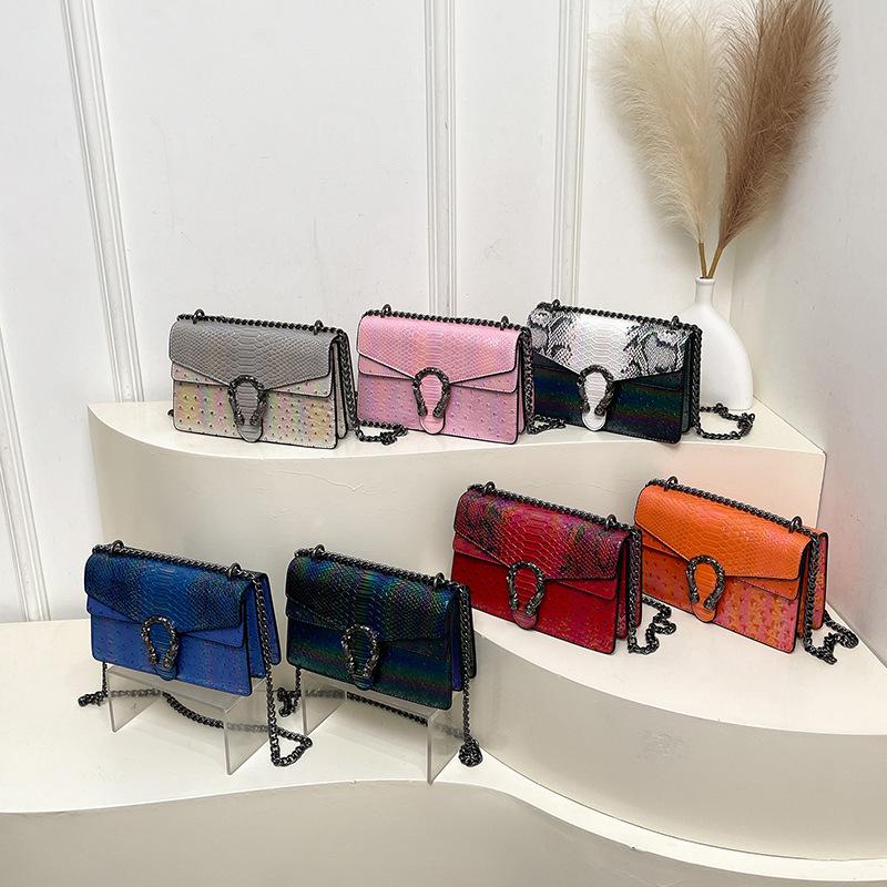 New High-end Fashion Snake Pattern Bag Shoulder Messenger Women's Bag