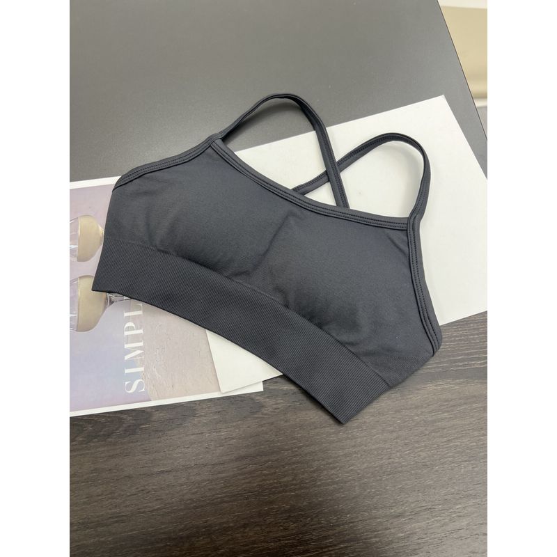 Cross-Back Beauty Back Sports Bra with Shockproof Support for Fitness, Yoga, and Training for Women