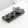 Kung Fu Tea Set Home One Pot Two Cups Tea Plate Small Ceramic Teapot Teacups Hotel Personal Small Sets Traveling