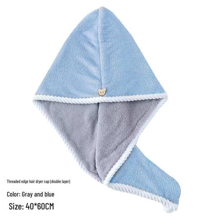 Double-Layer Quick-Dry Hair Towel Cap - Super Absorbent & Thick