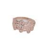 Purple Gold Wide Version Hollow Ring Simple Fashion Personality Temperament Color Gold Plated Rose Gold Ring